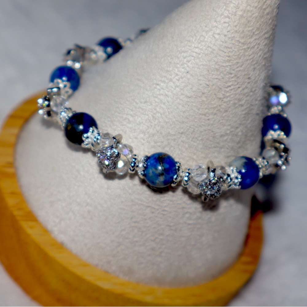 Lapis Lazuli with S925 Heart spacers
